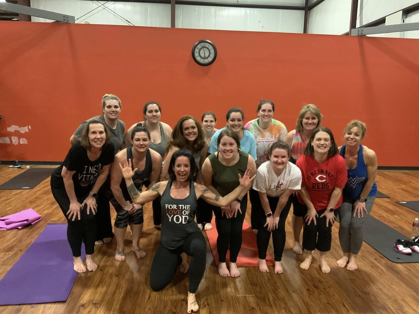 Members of the Iron Jungle Family Fitness community after a group class